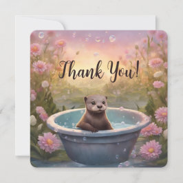 Otterlijk Adorable Baby Bedankkaart