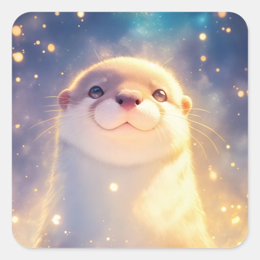 Otterlijk Betoverend Vierkante Sticker (Voorkant)