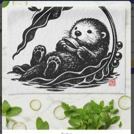 OTTERLIJK GELUK • StillWood • Zeeotter Theedoek