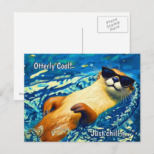 Otterlijk Lekker! - Rivierotter Grappig Ontwerp Briefkaart (Voorkant / Achterkant)
