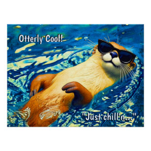 Otterlijk Lekker! - Rivierotter Grappig Ontwerp Perfect Poster