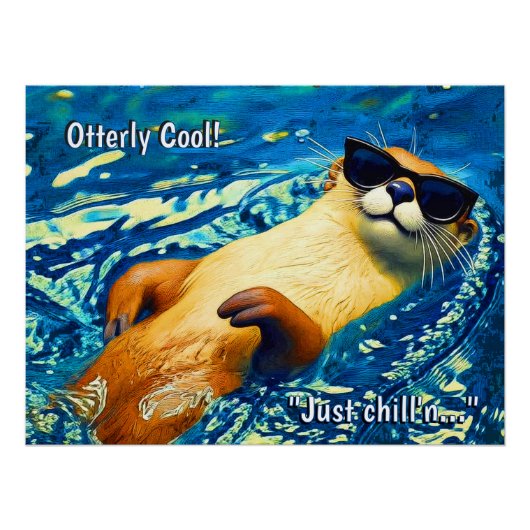 Otterlijk Lekker! - Rivierotter Grappig Ontwerp Perfect Poster (Voorkant)