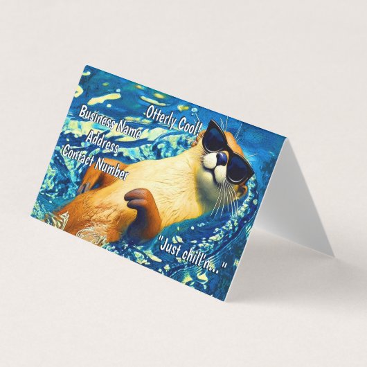 Otterlijk Lekker! - Rivierotter Grappig Ontwerp Visitekaartje (Voorkant)
