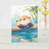 Otterlijk Luie Dag Kaart (Gele Bloem)