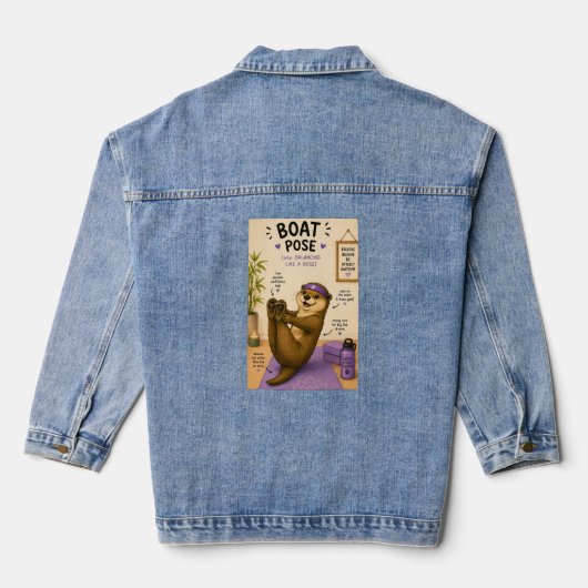 Otterlijk Ontspannen Bootpositie, Donker Lila Denim Jacket (Achterkant)