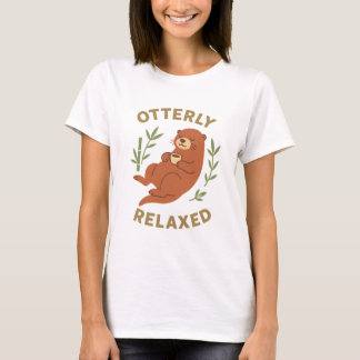 Otterlijk ontspannen – T-shirt met theedrinkende o