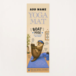 Otterlijk Ontspannende Bootpositie Blauwe Yoga Mat