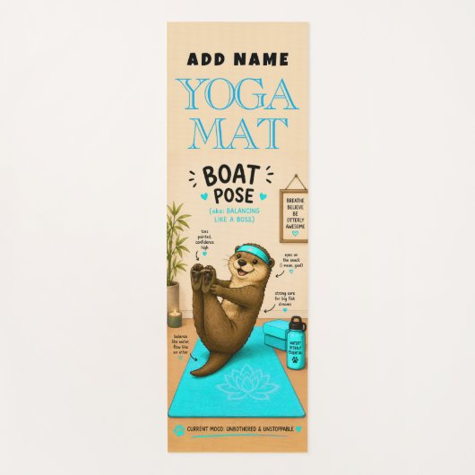 Otterlijk Ontspannende Bootpositie Yoga Mat (Voorkant)
