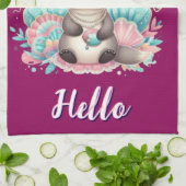 Otterlijk Schattige Kawaii Otter Theedoek (Gevouwen)