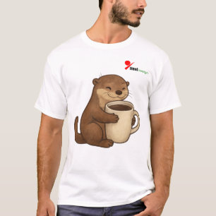 "Otterlijk Verliefd op Koffie" T-Shirt Mooie Ott