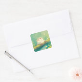 Otterlogboek van Ontspanning Vierkante Sticker (Envelop)