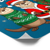 Otterly Awesome! Christmas Otter Design For Holida Poster (Hoek)
