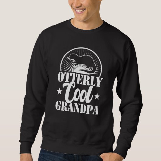 Otterly cool grandpa otter  fathers day grandfathe trui (Voorkant)