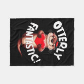 Otterly Fantastic Funny Sitive Quote Sea Lover Pun Fleece Deken (Voorkant (Horizontaal))