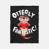Otterly Fantastic Funny Sitive Quote Sea Lover Pun Fleece Deken (Voorkant)