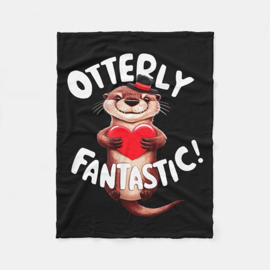 Otterly Fantastic Funny Sitive Quote Sea Lover Pun Fleece Deken (Voorkant)