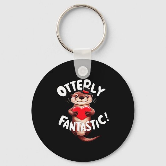 Otterly Fantastic Funny Sitive Quote Sea Lover Pun Sleutelhanger (Voorkant)