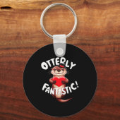 Otterly Fantastic Funny Sitive Quote Sea Lover Pun Sleutelhanger (Voorkant)