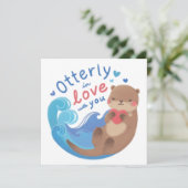 Otterly in Love with You Bedankkaart (Staand voorkant)