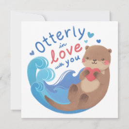 Otterly in Love with You Feestdagenkaart