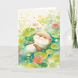 Otterparadijs tussen lotusbloemen kaart