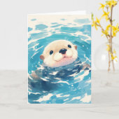 Otterrific Water Frolic Kaart (Gele Bloem)