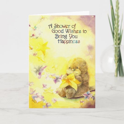 Otter's Birthday Wishes Kaart (Voorkant)