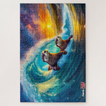 Otters Body Surfing Design van Rich AMeN Gill
