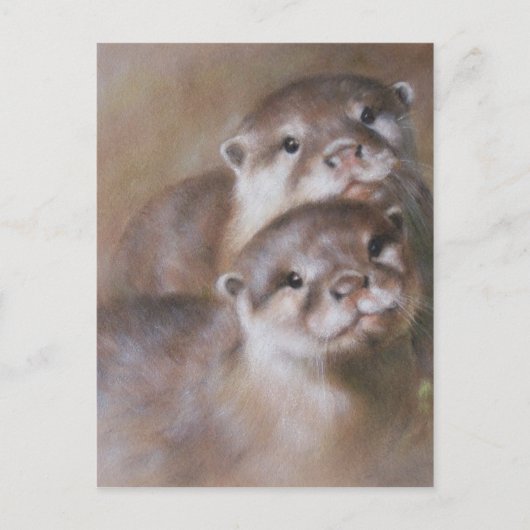 otters briefkaart (Voorkant)