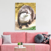OTTERS CANVAS AFDRUK (Insitu (Woonkamer))