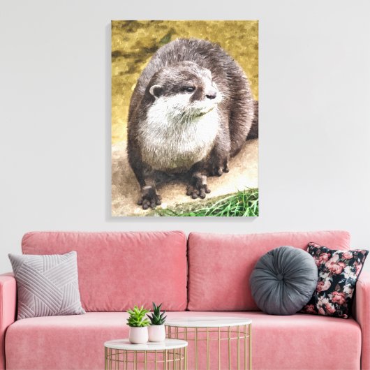 OTTERS CANVAS AFDRUK (Insitu (Woonkamer))