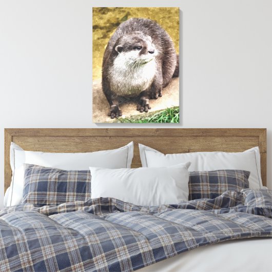 OTTERS CANVAS AFDRUK (Insitu (Slaapkamer))