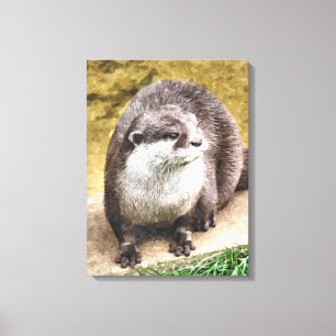 OTTERS CANVAS AFDRUK