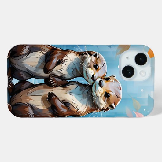 Otters Case-Mate iPhone Case (Achterkant (horizontaal))