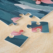 Otters die elkaars poot vasthouden met Valentijnsl Legpuzzel (Zijkant)