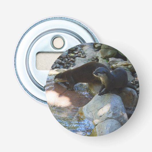 Otters Drink, bottenopener Button Flesopener (Voorkant)