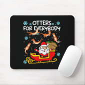 Otters For Everybody Santa Funny Christmas Otter  Muismat (Met muis)