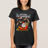 Otters For Everybody Santa Funny Christmas Otter T-shirt (Voorkant)