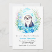 Otter's heerlijke Waterverf Boy Baby shower Kaart (Voorkant)