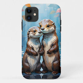Otters Holding Hands Case-Mate iPhone Case