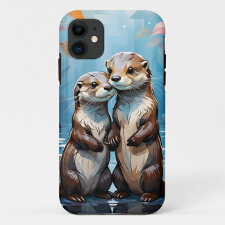 Otters Holding Hands Case-Mate iPhone Case