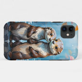Otters Holding Hands Case-Mate iPhone Case (Achterkant (horizontaal))