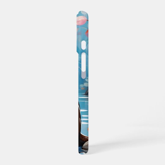 Otters Holding Hands iPhone 16 Hoesje (Linkerkant)