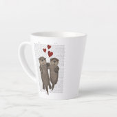 Otters Holding Hands Latte Mok (Linkerhoek)