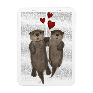 Otters Holding Hands Magneet