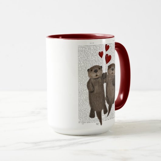 Otters Holding Hands Mok (Voorkant rechts)