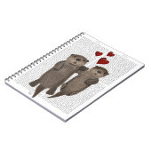 Otters Holding Hands Notitieboek (Linkerzijde)