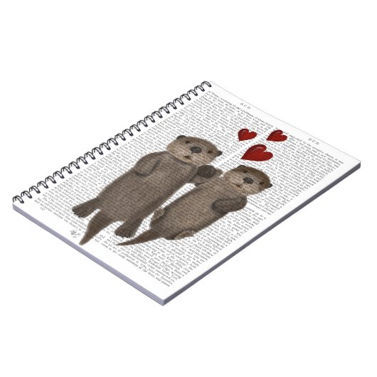 Otters Holding Hands Notitieboek (Linkerzijde)