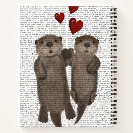 Otters Holding Hands Notitieboek (Achterkant)