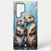 Otters Holding Hands Samsung Galaxy Hoesje (Achterkant)
